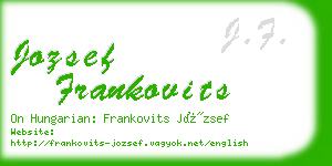 jozsef frankovits business card